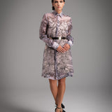 Champagne Chiffon Shirt Dress