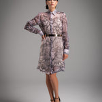 Champagne Chiffon Shirt Dress
