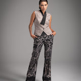 Tailored Vest and Icon Print Trousers