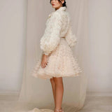 Ivory Petal Cropped Two-Piece Ensemble