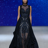 Midnight Celestial Flow Gown
