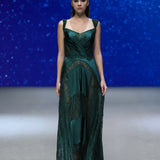 Starry Olive Waltz Gown